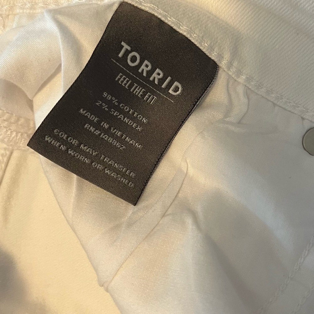 Torrid White Distressed Boyfriend Jeans - Picture 6 of 7